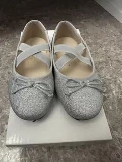プチマイン　シルバー グリッター フォーマルシューズ
