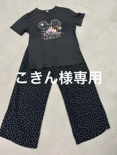 Disney 2025 Tシャツとドット柄パンツセット