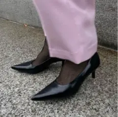 【Ameri】CONSTRUCTIVE HEEL BABOUCHE / ブラック Ameri】CONSTRUCTIVE HEEL BABOUCHE / ブラック CONSTRUCTIVE