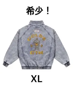 【XL最安値】LYFT×ゴールドジム　XLサイズ ジップアップデニムジャケット