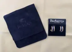 Burberrys バーバリー イヤリング ゴールド ネイビー ヴィンテージ