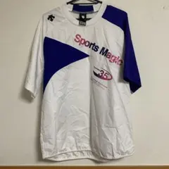 DESCENTE Sports Magic 半袖シャツ L ホワイト/パープル