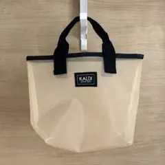 KALDI ベージュ メッシュ トートバッグ