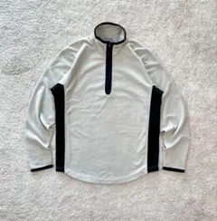 00s Nike ハーフジップ フリース ミントグレー M