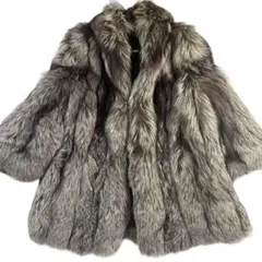 【13号/肉厚◎】フォックスファーコート リアルファー 毛皮 ゆったり