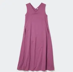 マーセライズコットンAラインワンピース　ユニクロ　M