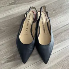 FABIO RUSCONI★ポインテッドトウカラーヒールバックバンド