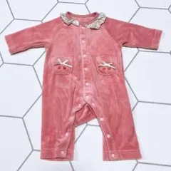 アプレレクールaprèslescours長袖ベロアロンパース 60