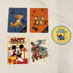ディズニーストア じゃんけんカード ハロウィン クリスマス 誕生日 5枚セット