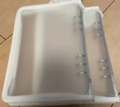 ダイソー 6リングファスナーケース 2個セット(ホワイト)