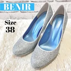 極美品✨ BENIR ベニル ウエディングパンプス グリッター 38 1回使用