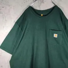 【人気】超ビッグシルエット Carhartt カーハート 2XLグリーンTシャツ