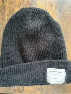 黒 ニット帽 アクリル100%