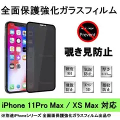iPhone 11ProMax/XSMax 覗き見防止全面保護強化ガラスフィルム