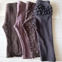 プティマイン　女の子　保育園　ブラウン系　パンツ 4点セット　まとめ