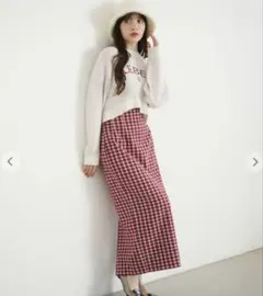 リリアンカラット　チェック柄タイトスカート