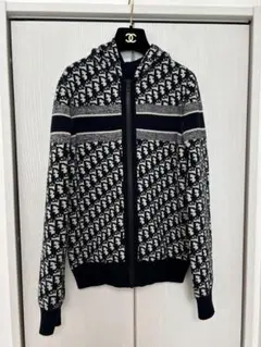 38サイズ✭ディオール パーカー ニットコート グレー　リバーシブル Christian Dior - ディオール タグ全部あり 現行品 リバーシブルニット