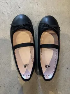 H&M キッズ　バレエシューズ 黒　サイズ17 摩耗あり