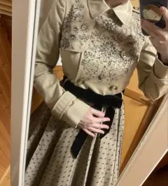 レッドヴァレンティノ ステンカラーコート 着丈86㎝ XXLサイズ ホワイト