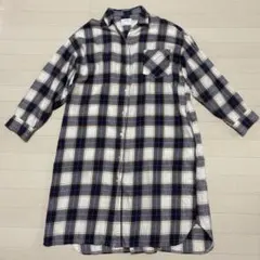 【CIAOPANIC】チェック柄ロングシャツ／体型カバー／秋コーデ