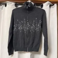 iimk グレー ジッパー付き セーター サイズ38