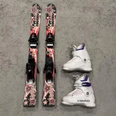 スキー子供用3点セット（スキー板、ブーツ、ビンディング）