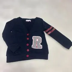 ネイビー ボタン付きカーディガン 110