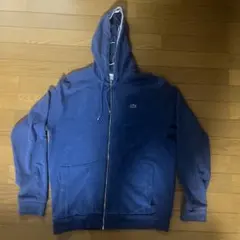 LACOSTE ネイビーフルジップパーカー US M