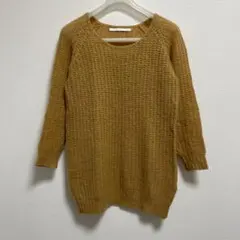 BLACK BY MOUSSY ニット 長袖 イエロー系 フリーサイズのサムネイル