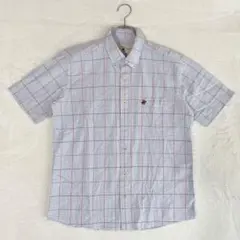 ビバリーヒルズポロクラブ　カットソー　【L】　綿100% チェック柄　オフィス