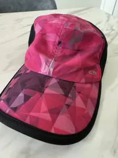 Champion 幾何学模様 キャップ ピンク・ブラック