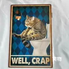 ブリキ 看板 猫　トラ猫　インテリア　ガーデニング雑貨　ウォールプレートa