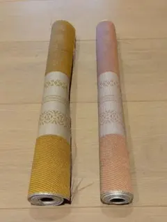 【未使用】和柄・ストライプ布地2本セット