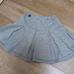 130cm ブラック・ホワイト フレアスカート