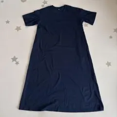 UNIQLO エアリズムコットンtワンピース　丈短め　ネイビー