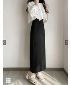 バックスリットタイトスカート　gm725 ブラック