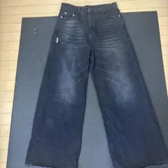 East Players ブラック バギーデニム　ワイドパンツ　メンズ