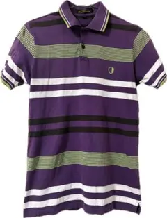 Ben Sherman パープル ボーダー ポロシャツ XS