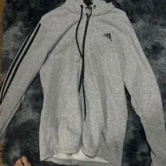 s*3様 adidas グレー フルジップパーカー