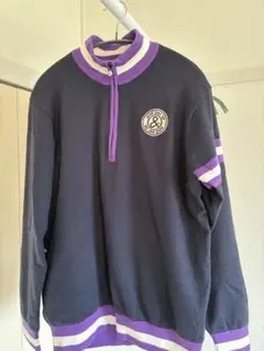 and per se ハーフジップ ニット ネイビー