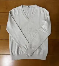 UNIQLO カシミヤVネックニット オフホワイト M