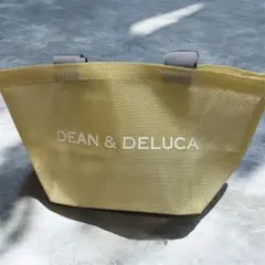 【美品】DEAN & DELUCA メッシュトートバッグ シトラスイエロー S