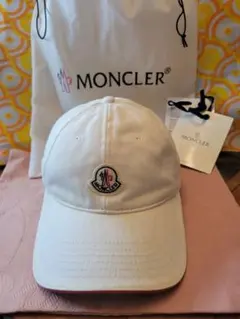 MONCLER ベースボールキャップ　ホワイト MONCLER（モンクレール） BASEBALL CAP ベースボールキャップ 帽子
