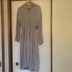 新品earth music&ecology ベージュ 春シャツワンピース