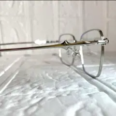 クリアレンズメガネ　シルバー　y2k 伊達メガネ