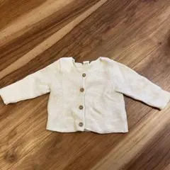 H&M アイボリー カーディガン 4-6m