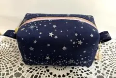 星柄BOXポーチ
