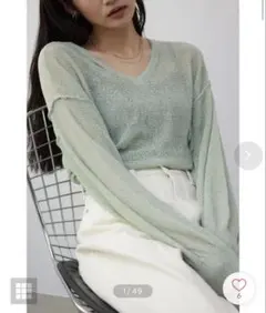 シアーグリッタールーズニット AZUL by moussy