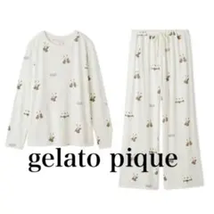 国内正規品　パンダ柄　長袖　長ズボン　ルームウェア　ジェラートピケ