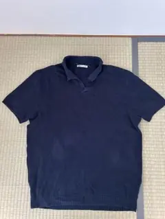 ZARA メンズ ポロシャツ ネイビー Lサイズ